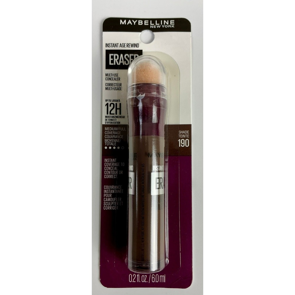 Maybelline Instant Age Rewind Eraser Concealer 190 New Sealed 0.2 fl oz